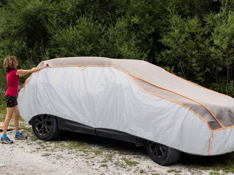 Anti-hail cover to protect your car from hail damage.